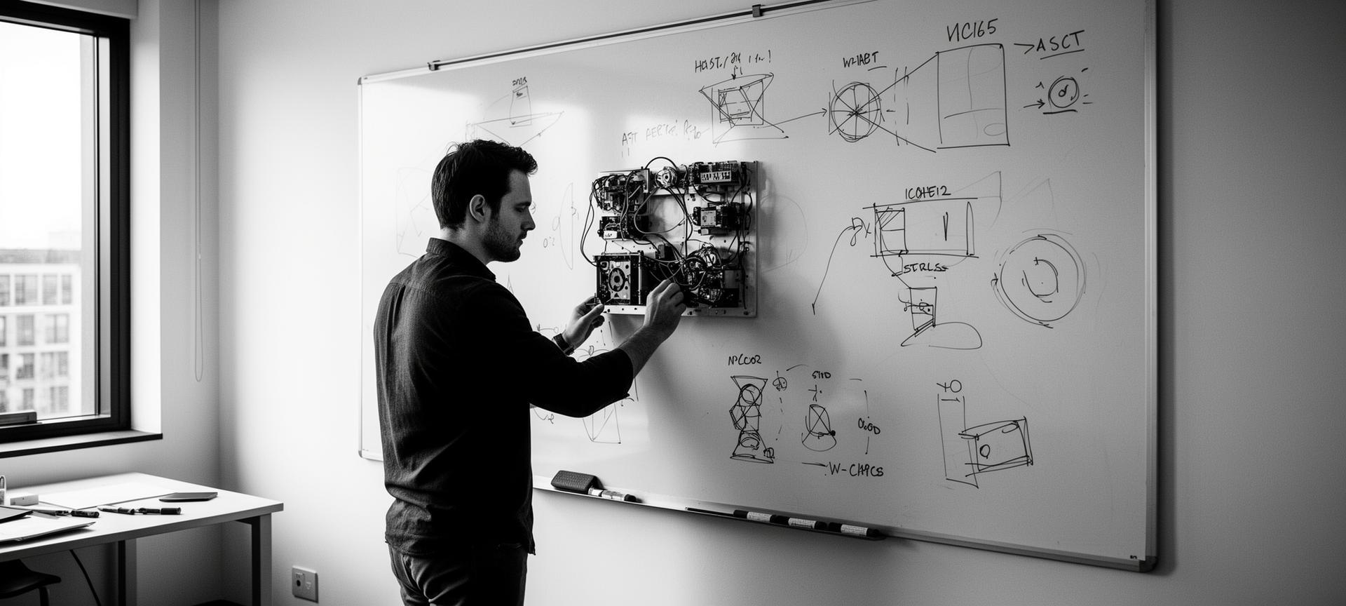 Entrepreneur travaillant sur prototype
