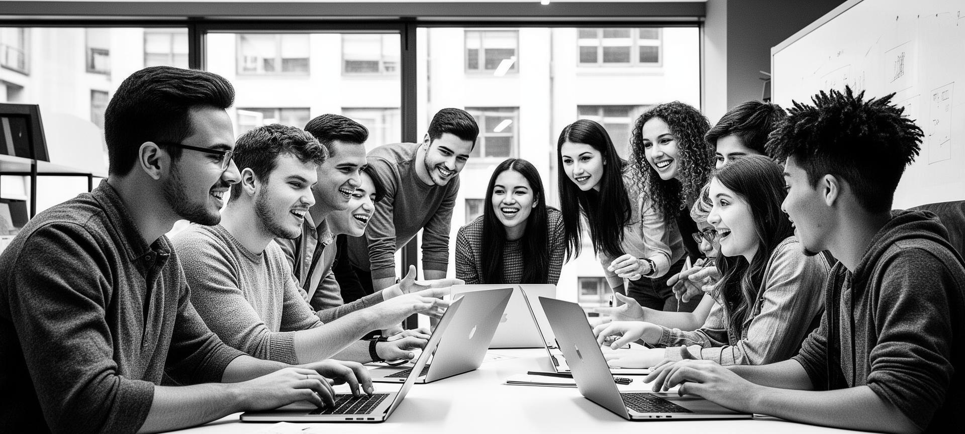 Étudiants ALTÉRA en session de travail collectif sur un projet réel